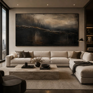 Midnight Shore Seascape Wall Art room scene 3 | Oildeco