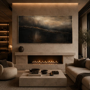 Midnight Shore Seascape Wall Art room scene 4 | Oildeco
