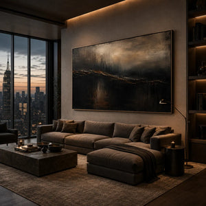 Midnight Shore Seascape Wall Art room scene 5 | Oildeco