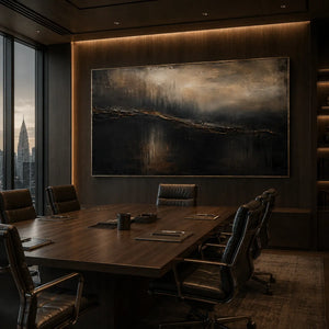 Midnight Shore Seascape Wall Art room scene 6 | Oildeco