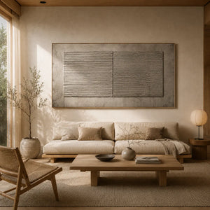 Slate Panel Textured Wall Art room scene 3 | Oildeco