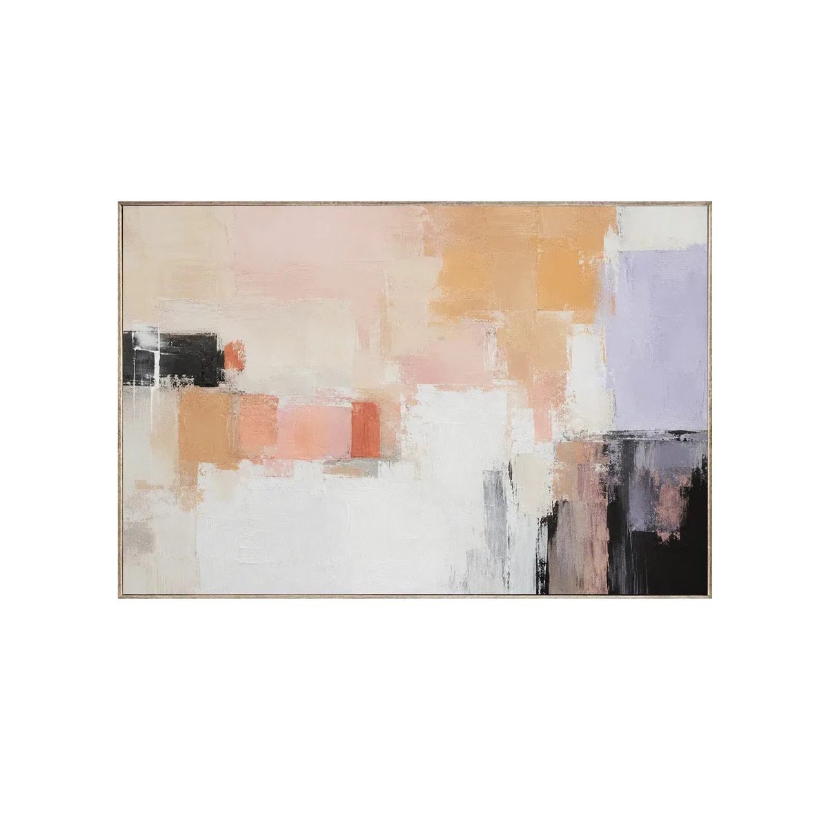 Pfirsichblöcke Abstrakte Wandkunst