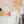 Peach Blocks Abstract Wall Art room scene 1 | Oildeco