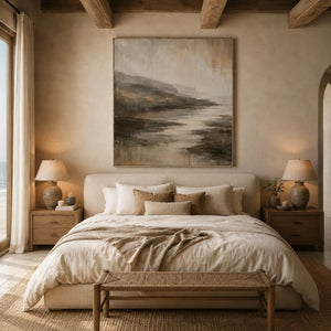 Smoky Valley Landscape Wall Art room scene 2 | Oildeco