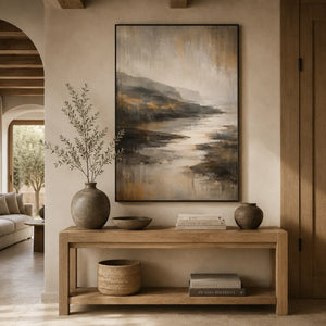 Smoky Valley Landscape Wall Art room scene 4 | Oildeco