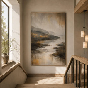 Smoky Valley Landscape Wall Art room scene 5 | Oildeco