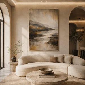Smoky Valley Landscape Wall Art room scene 6 | Oildeco