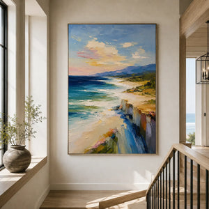 Coastal Cliff Landscape Wall Art room scene 5 | Oildeco