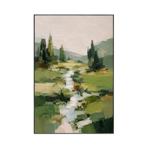 Green Creek Landscape Wall Art | Oildeco