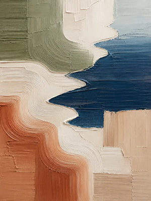 Terra Coast Abstract Wall Art room scene 1 | Oildeco