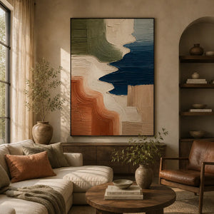 Terra Coast Abstract Wall Art room scene 7 | Oildeco