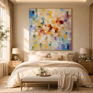 Mosaic Bloom Floral Wall Art room scene 3 | Oildeco