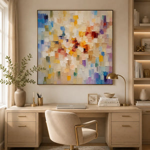 Mosaic Bloom Floral Wall Art room scene 4 | Oildeco