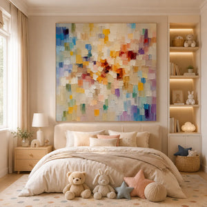 Mosaic Bloom Floral Wall Art room scene 5 | Oildeco