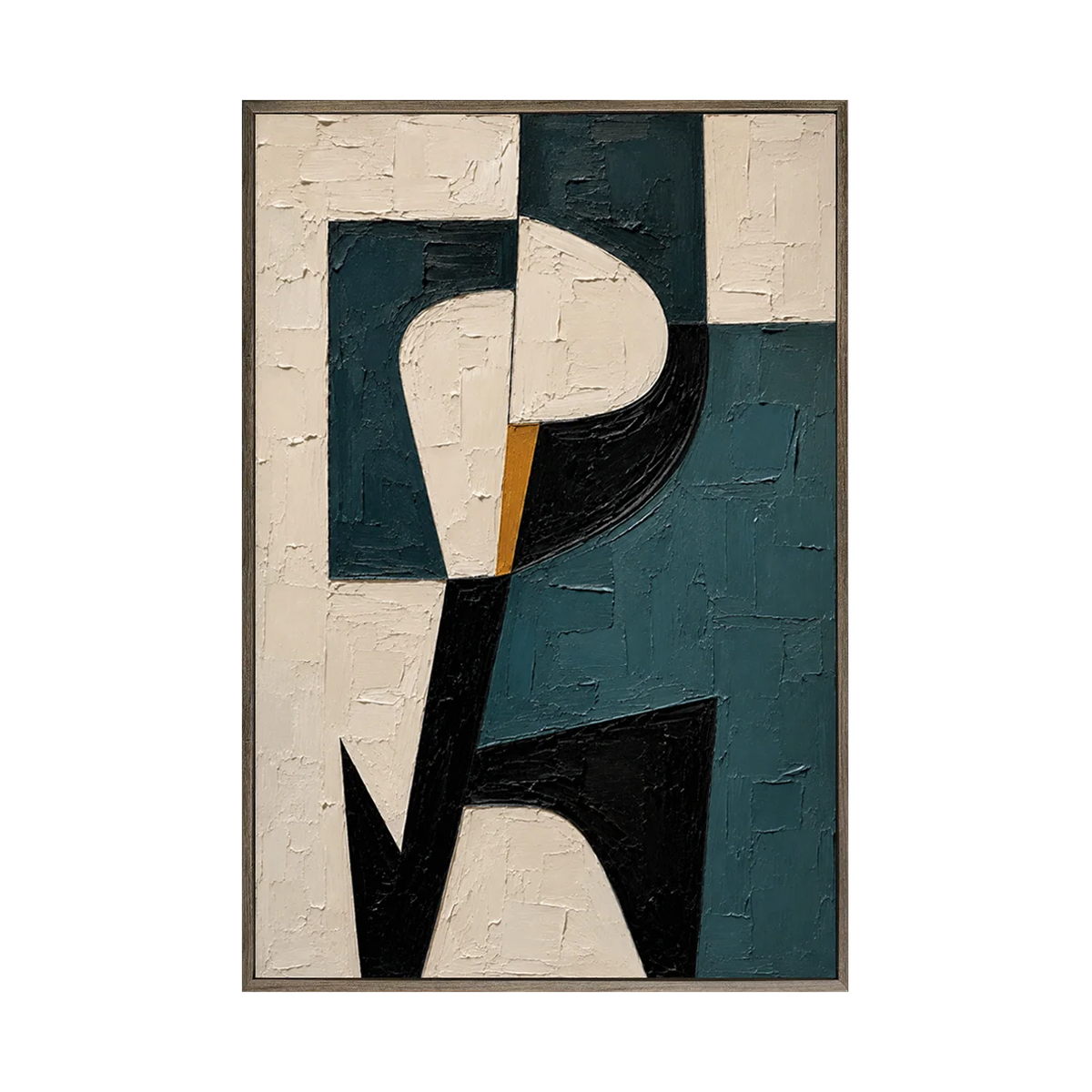 Teal Profile Abstract Wall Art