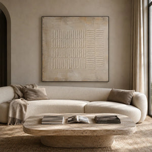 Ribbed Linen Textured Wall Art room scene 2 | Oildeco