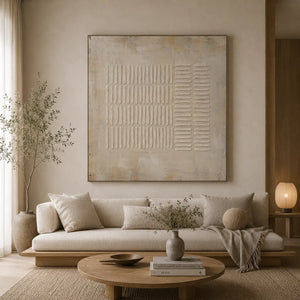 Ribbed Linen Textured Wall Art room scene 3 | Oildeco