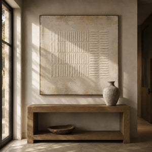 Ribbed Linen Textured Wall Art room scene 5 | Oildeco