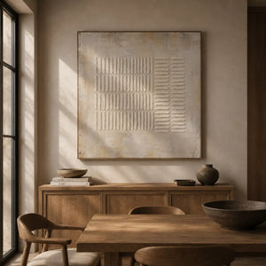 Ribbed Linen Textured Wall Art room scene 6 | Oildeco