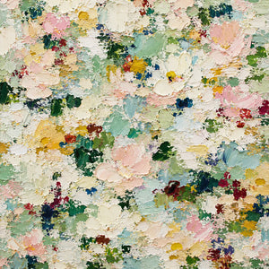 Pastel Meadow Floral Wall Art room scene 2 | Oildeco