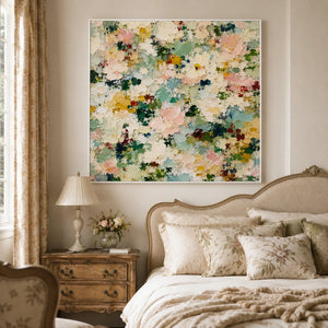 Pastel Meadow Floral Wall Art room scene 6 | Oildeco