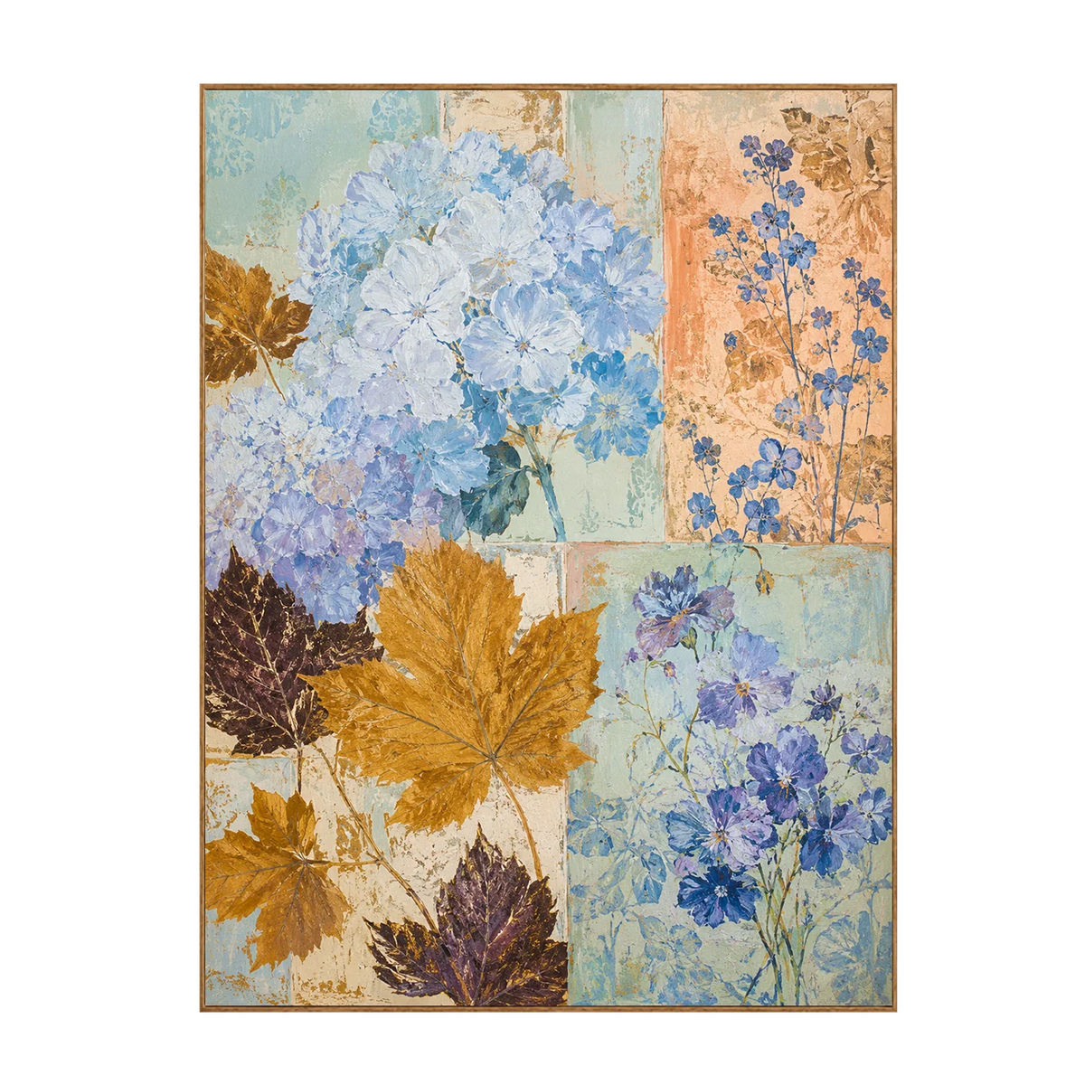 Blaue Hortensie Botanische Wandkunst
