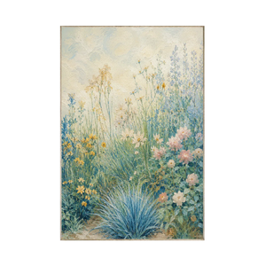 Blue Meadow Botanical Wall Art | Oildeco