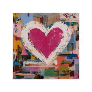 Pink Heart Abstract Wall Art | OILDECO