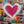 Pink Heart Abstract Wall Art room scene 2 | Oildeco