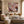 Blush Motion Abstract Wall Art styled in a soft neutral living room | OILDECO