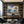 Blue Gold Cloud Abstract Wall Art room scene 6 | Oildeco