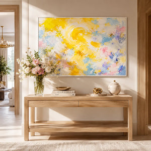 Golden Spiral Abstract Wall Art room scene 4 | Oildeco