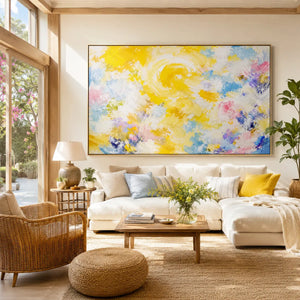 Golden Spiral Abstract Wall Art room scene 5 | Oildeco