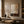 Earthen Divide Abstract Wall Art styled in a living room | OILDECO