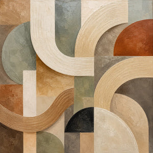 Terra Arches Abstract Wall Art room scene 1 | Oildeco