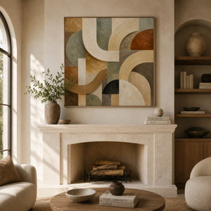 Terra Arches Abstract Wall Art room scene 3 | Oildeco
