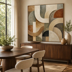Terra Arches Abstract Wall Art room scene 5 | Oildeco