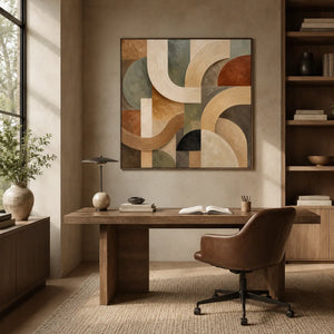 Terra Arches Abstract Wall Art room scene 6 | Oildeco