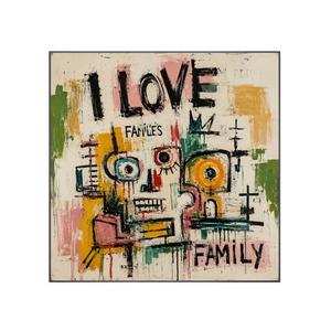 Love Family Abstract Wall Art | Oildeco