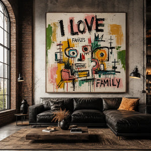 Love Family Abstract Wall Art artwork view | Oildeco