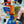 Cubist Faces Abstract Wall Art room scene 2 | Oildeco