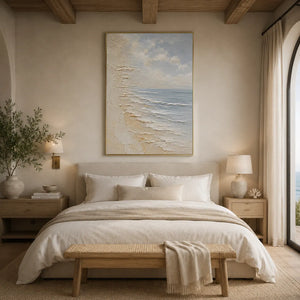 Quiet Shore Seascape Wall Art room scene 3 | Oildeco