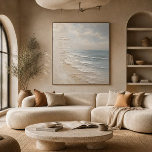 Quiet Shore Seascape Wall Art room scene 6 | Oildeco