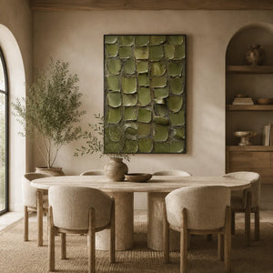 Olive Tile Textured Wall Art room scene 4 | Oildeco