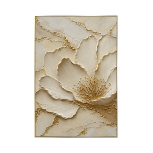 Gilded Blossom Relief Wall Art | Oildeco