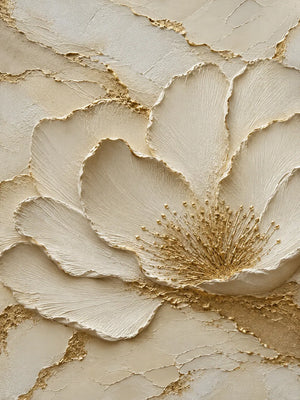 Gilded Blossom Relief Wall Art room scene 2 | Oildeco