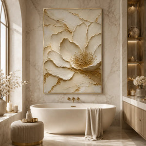 Gilded Blossom Relief Wall Art room scene 6 | Oildeco
