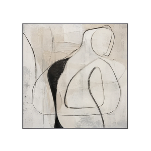 Contour Figure Abstract Wall Art | Oildeco
