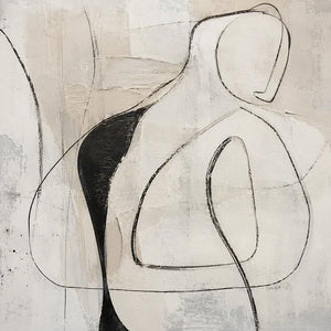 Contour Figure Abstract Wall Art room scene 1 | Oildeco