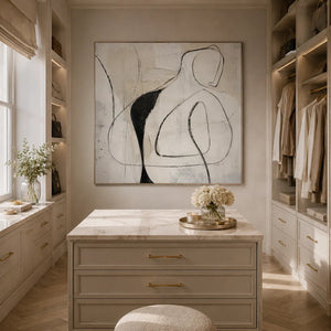 Contour Figure Abstract Wall Art room scene 3 | Oildeco